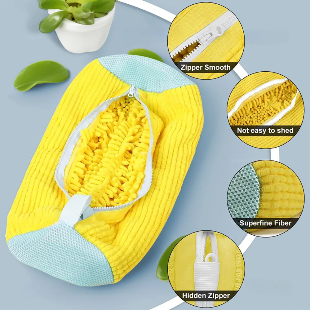 Shoe Washing Machine Laundry Bag Reusable Durable Machine Washable Laundry Bag With Zipper Sneaker Cleaning Protective Bag Large image 5