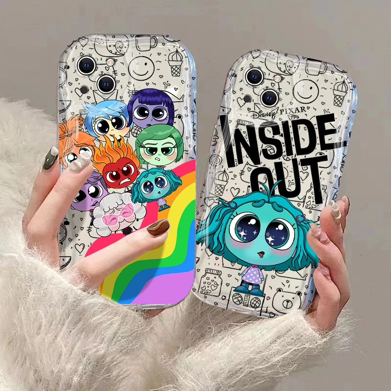 Inside Out 2 3D Wave Case For Xiaomi Redmi 13C 12 12C 10 10C 9 9C A1 A2 K50 K40 Note 13 12 11 10 Pro Plus 4G 5G Cover