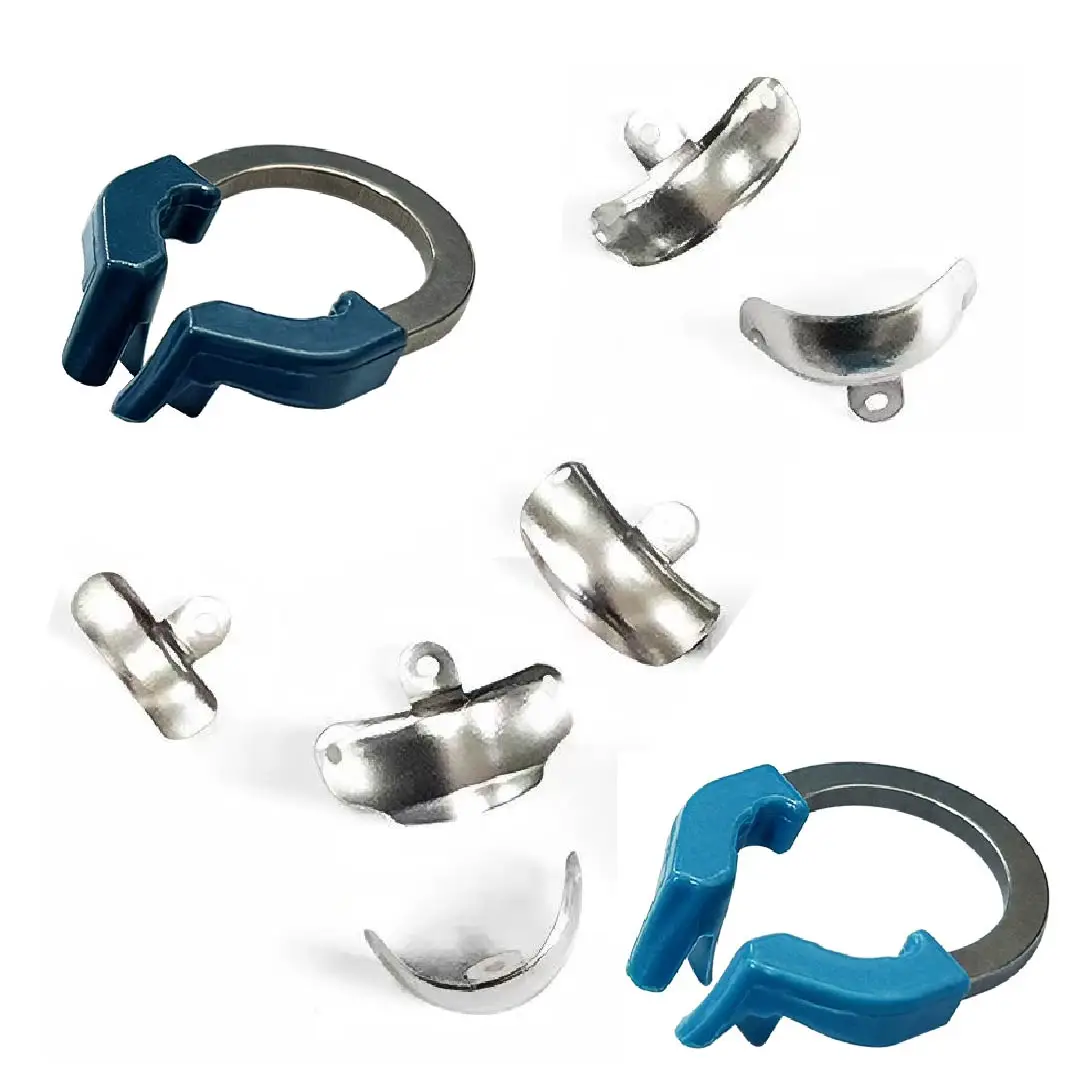 Dental Sectional Matrix System C2 Kit Nickel-Titanium Alloy Clamp Ring R6 With M4 1.0 Matrix Bands