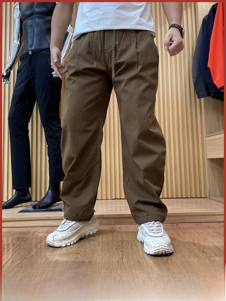 

Высококачественные мужские брюки Харлан на подкладке, осень-зима, новые повседневные свободные брюки, удобные дышащие прямые брюки