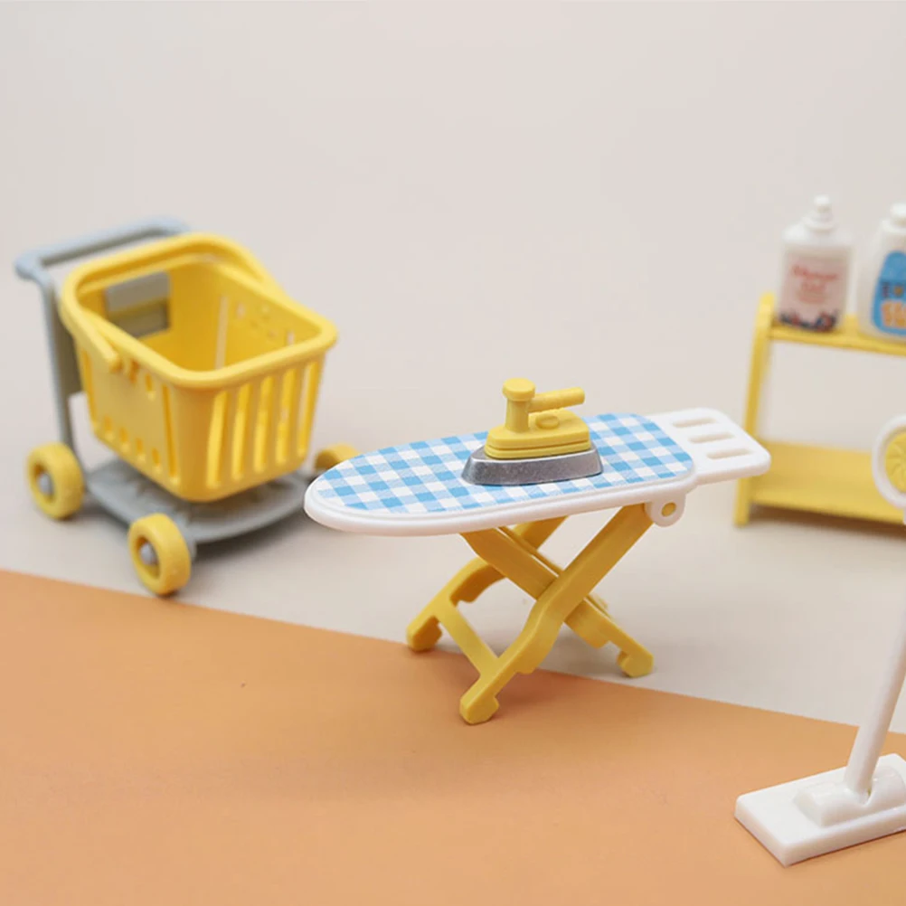 

Mini Washing Machine Set Pretend Toy Vacuum Cleaner Yellow Plastic Kids Toddler