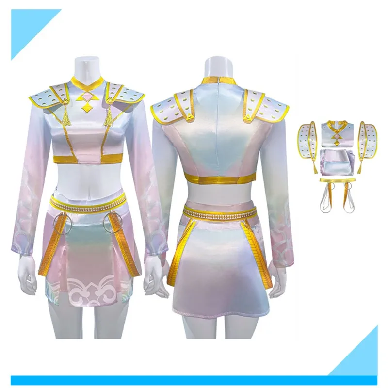 

Fantasia Hunters Zoey Cosplay Costume Cartoon Demon Adult Women Top Skirt Belt Outfits Fantasy Halloween Carnival Party Suit
