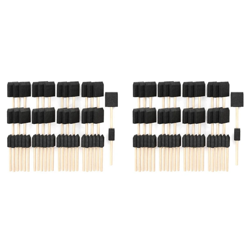 

A20F-Foam Paint Brushes, Includes 100 Sponge Brushes, 50 X 1 Inch Brushes And 50 X 2 Inch Brushes, Art Supplies For Painting