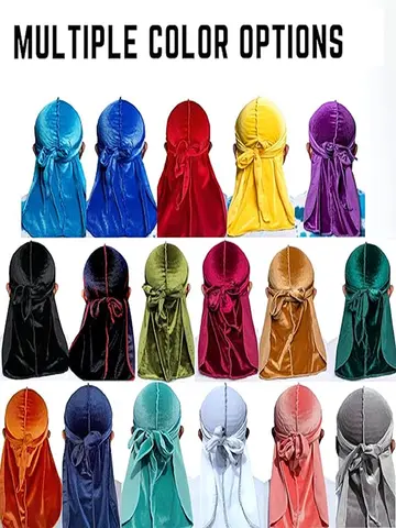 Men's Fashion Turbans Velvet Long Tail Braided Pirate Hat Casual Sports Outdoor Personalized Comfortable Elastic Headband