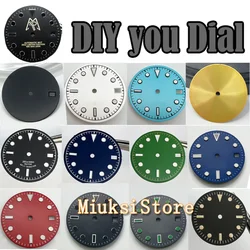 Custom Logo DIY laser Sterile Watch Dial 28.5mm Luminous Fit  NH35 NH36 ETA2824 2836 Miyota 8215 Mingzhu DG2813 3804 Movement