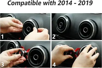 適用於奧迪A3 S3 8V 2022-2014的車用手機支架,附GPS支架和可旋轉支撐配件,3種顏色可選 10 最佳銷售 奧迪A3 8V手機支架 - №4