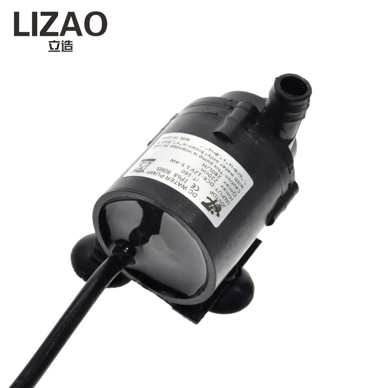 LIZAO 6V 12V DC Brushless Small Water Pump, 1.8M Lift 280L/H Mini Motor Pump for DIY Hardware Tools
