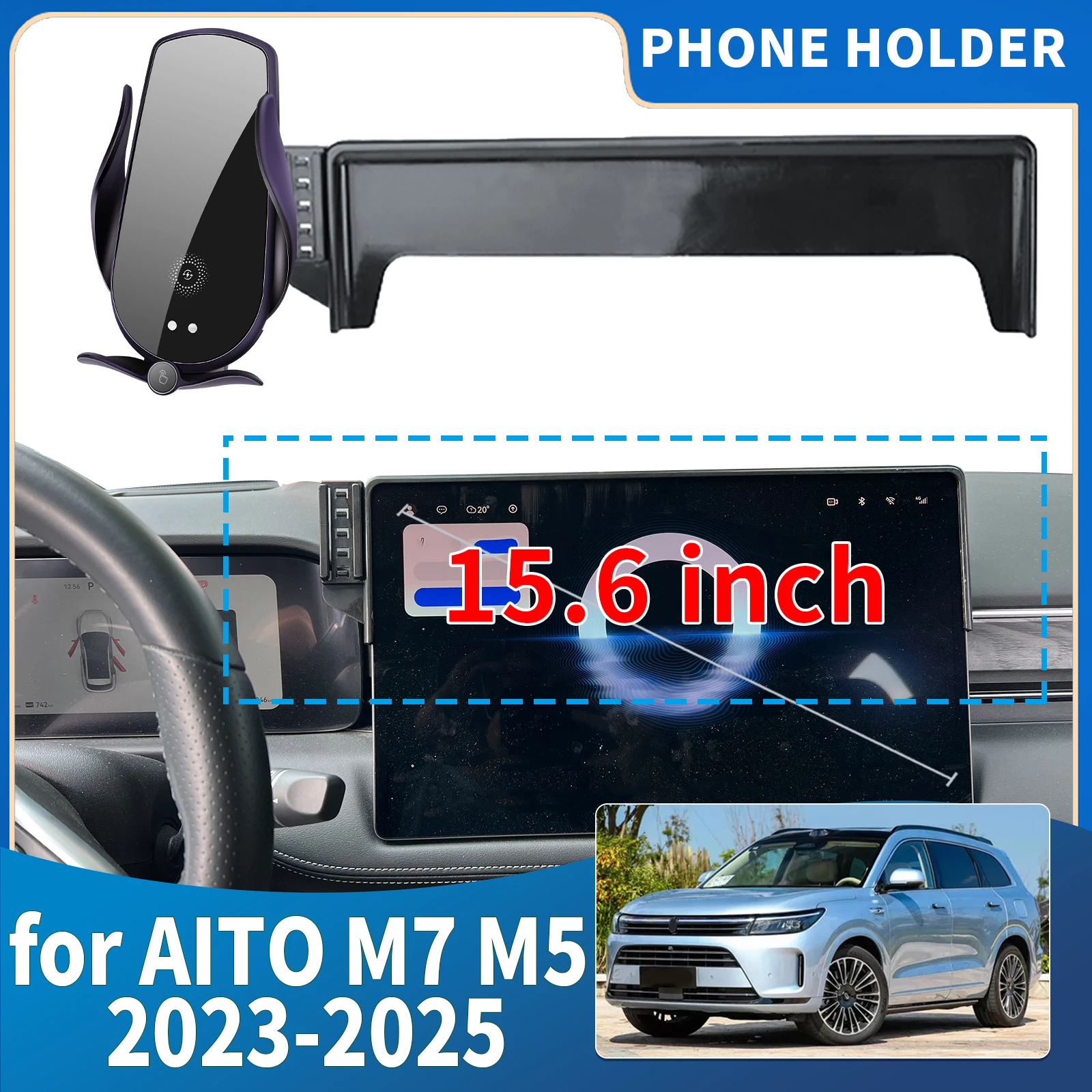 

fit for AITO M7 M5 2023 2024 2025​​ Integrated Screen Mount Phone Holder Mount Car accessoires