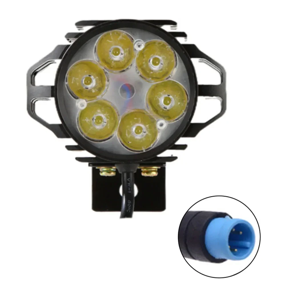 36/48V Electric Bicycle Front Light With Horn 4pin 3pin Waterproof Optiops LED Front Light Waterproof E-Bike Headlight