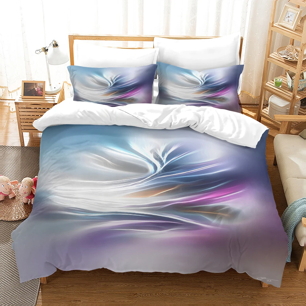 

Colorful dizzy pattern - Polyester - Home decoration, bedroom decoration -1 bedspread +2 pillowcases (no pillow core)