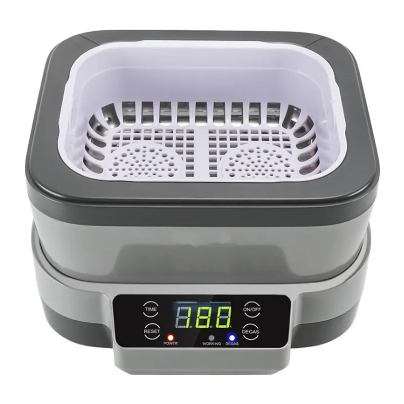 Limpiador ultrasónico de 1.2L JP-1200, placa de circuito de reloj de gafas de joyería, máquina de limpieza ultrasónica de tipo dividido pequeño, 110/220V