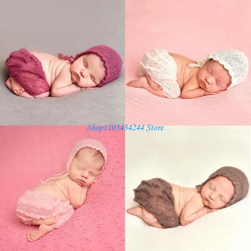 Knit Pants Hat Outfit Newborn Costume Clothing Photo Clothes Baby Supply