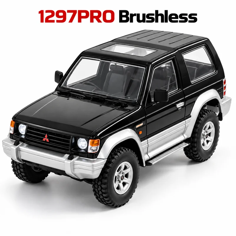 LDRC 1297PRO 1/14 Brushless RC Car 4WD Scale Crawler 2-Speed Metal Drivetrain Oil Shocks LED Off-Road Truck
