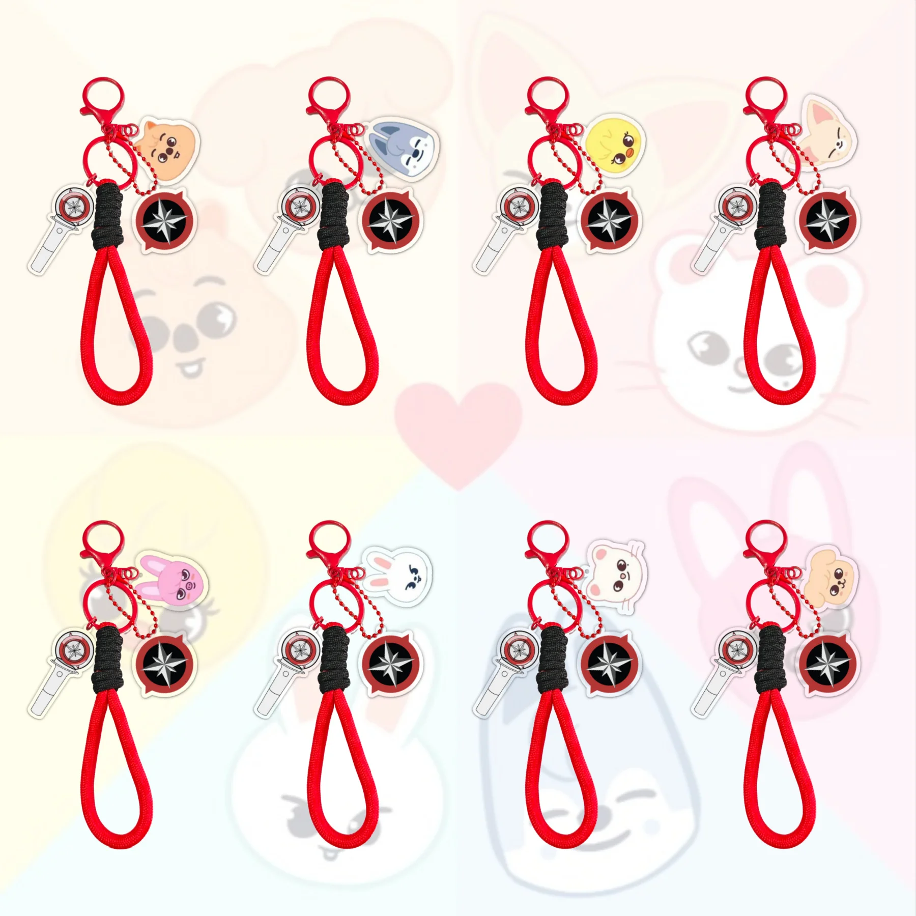 

SKZOO Stray Kids DO IT KPOP мультяшное животное милый акриловый брелок для ключей сумка кулон аксессуары ювелирные изделия подарки