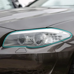 2 Pcs Car Headlight Protective Film Headlamp Transparent Black TPU Sticker For BMW 5 Series GT F07 F10 F11 G30 G31 Accessories