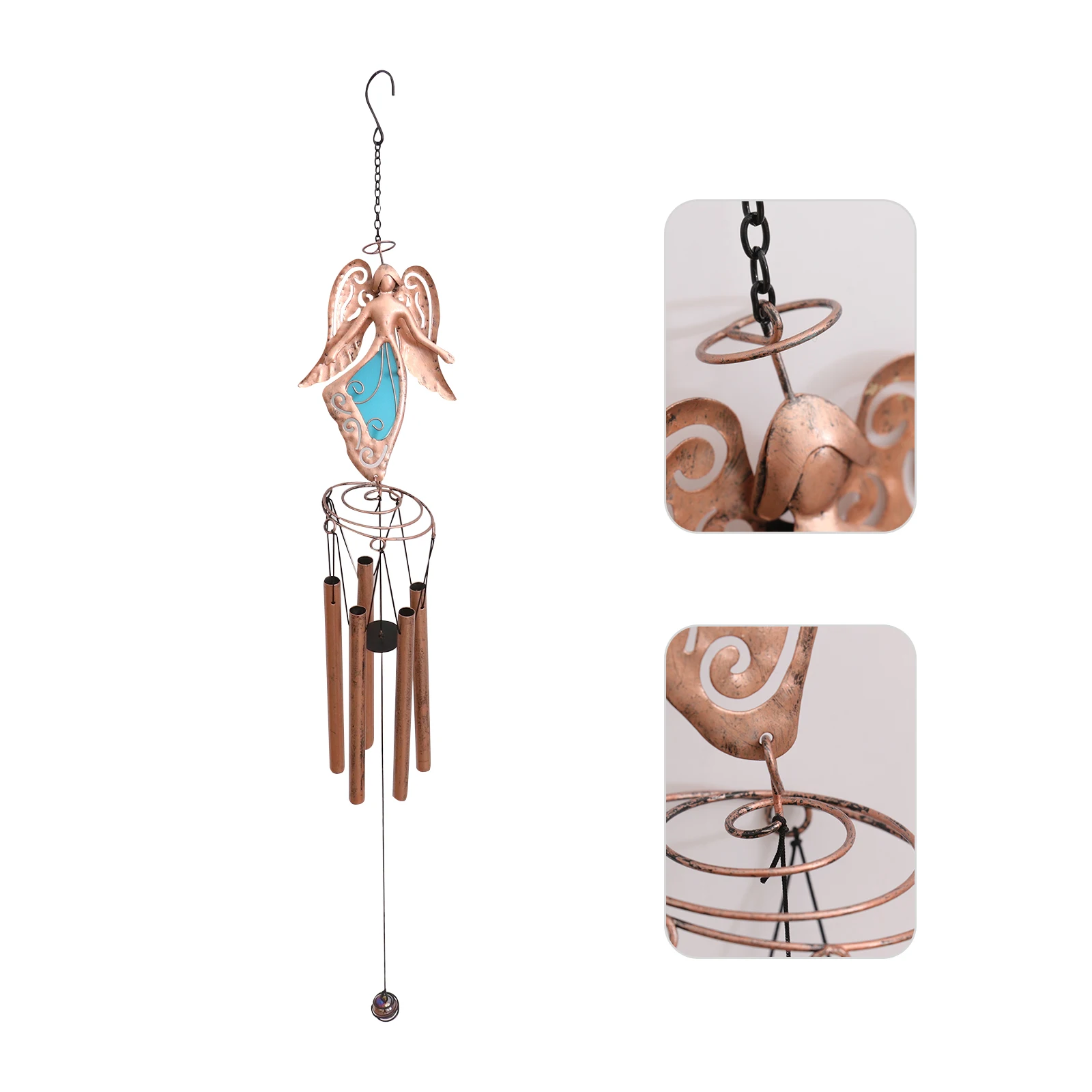 

Decoration Luminous Metal Pendants Wind Chime Ornament Household Decorative Windbell Blue Chimes Mother