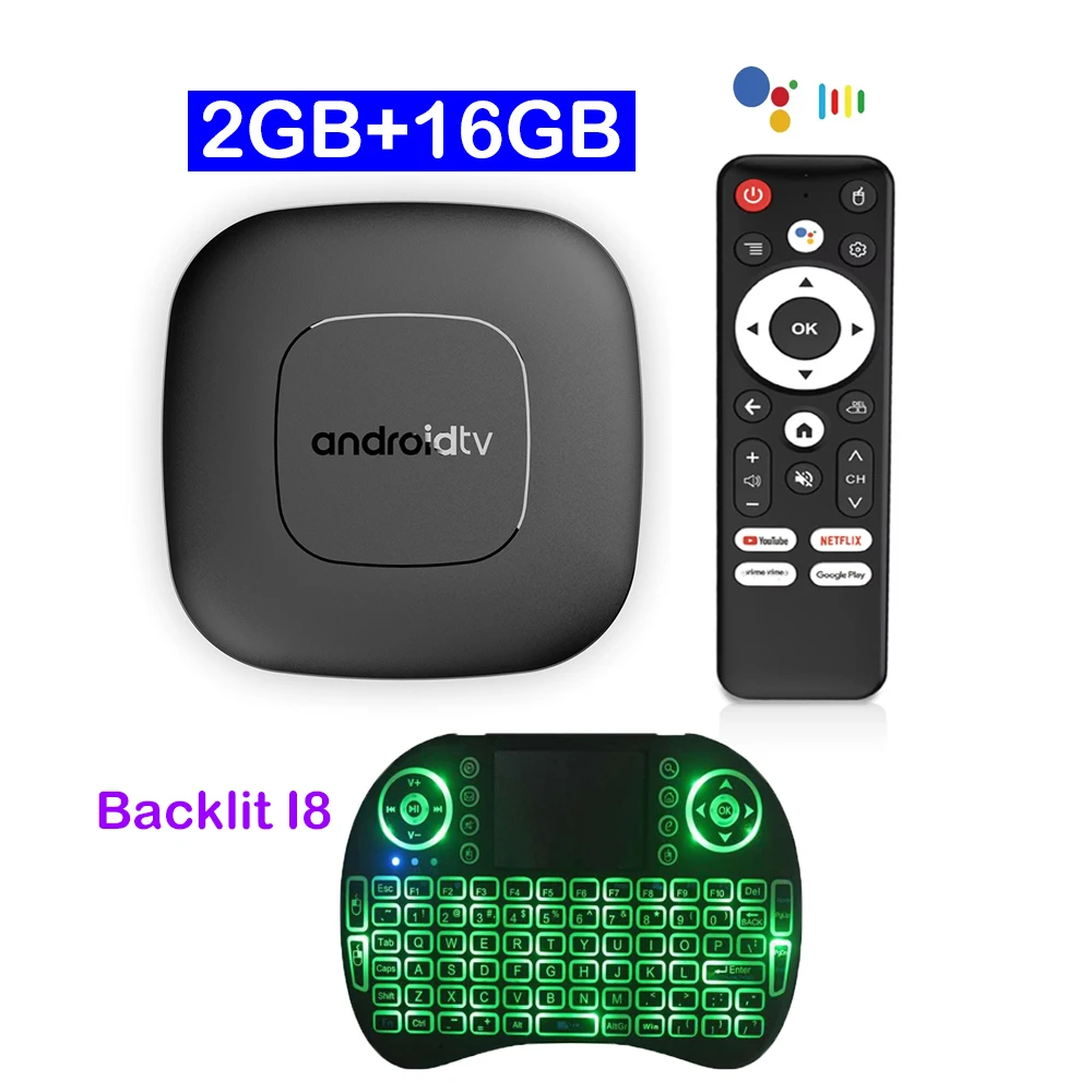 Smart TV Box 8GB 128GB Android 16 ATV Allwinner H313 Google Assistent 8K Video 4k HDR10 Mediaspeler T1 Zeer Snelle Set Top Box