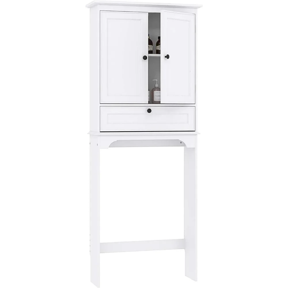 

Bathroom Cabinet, Over The Toilet Storage Cabinet, Bathroom Above Toilet Storage Cabinet with Doors and Adjustable Shelves
