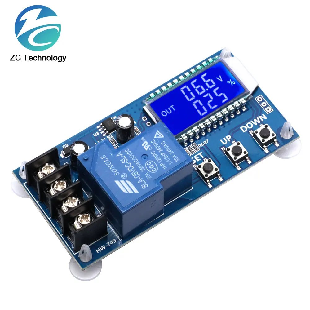 DC 6-60v 30A Storage battery Charging Control Module Protection Board Charger Time Switch LCD Display XY-L30A