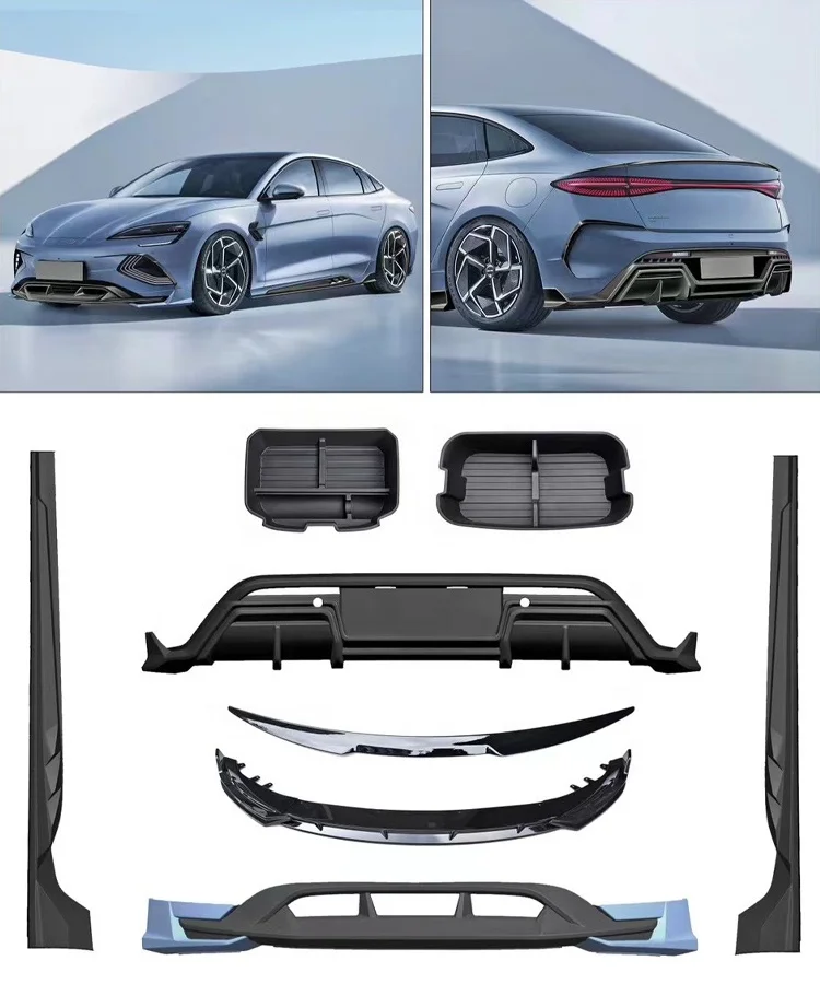 Factory Wholesale Car Body Kit For BYD SEAL Front Bumper Lip Spoiler Rear Bumper Guard Diffuser Spoiler Side Skirt And Truck Box