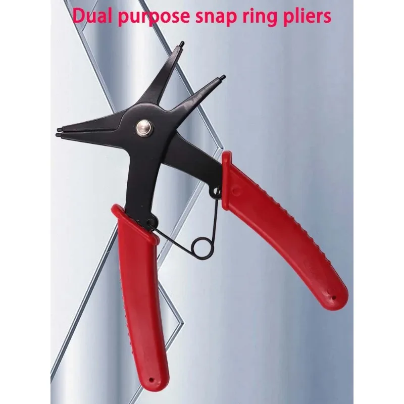 Internal and External Spring-loaded Pliers Dual-purpose Snap Rings 2-In-1 Mounting and Dismounting Tools
