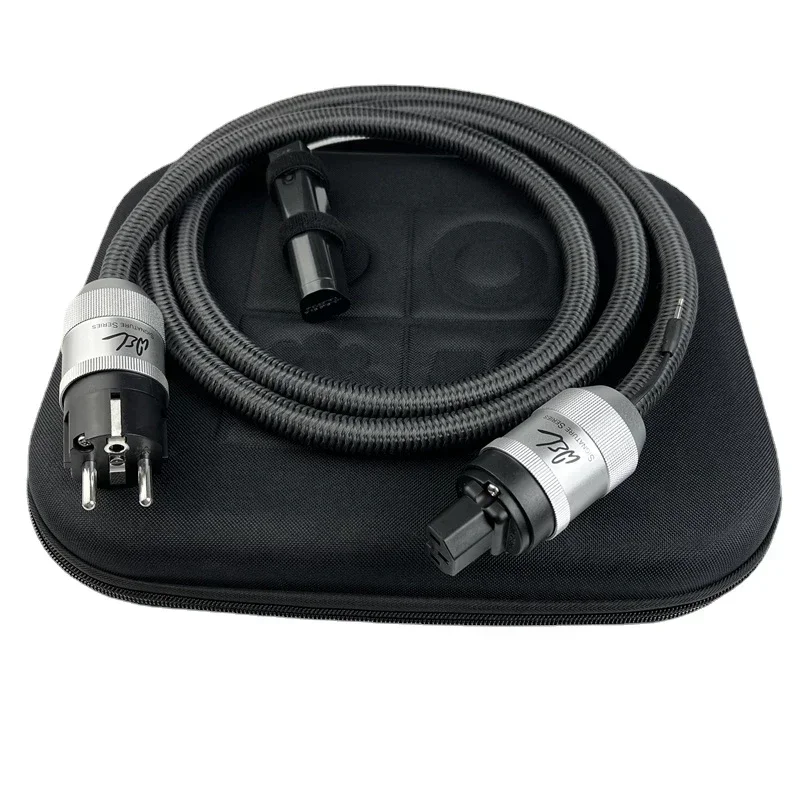 WEL توقيع PSS كابل الطاقة الفضي 15A 20A أمبير C15 C19 IEC موصل HiFi الصوت خط الحبل