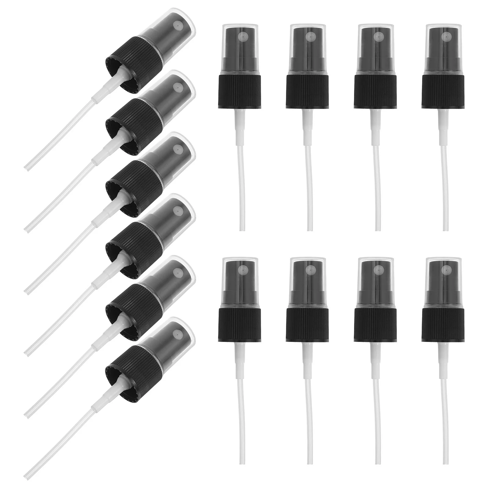 20 Pcs Perfume Spray Nozzle Replacement Head Fragrance for Man Bottle Caps Plastic Travel Black Scrub Top