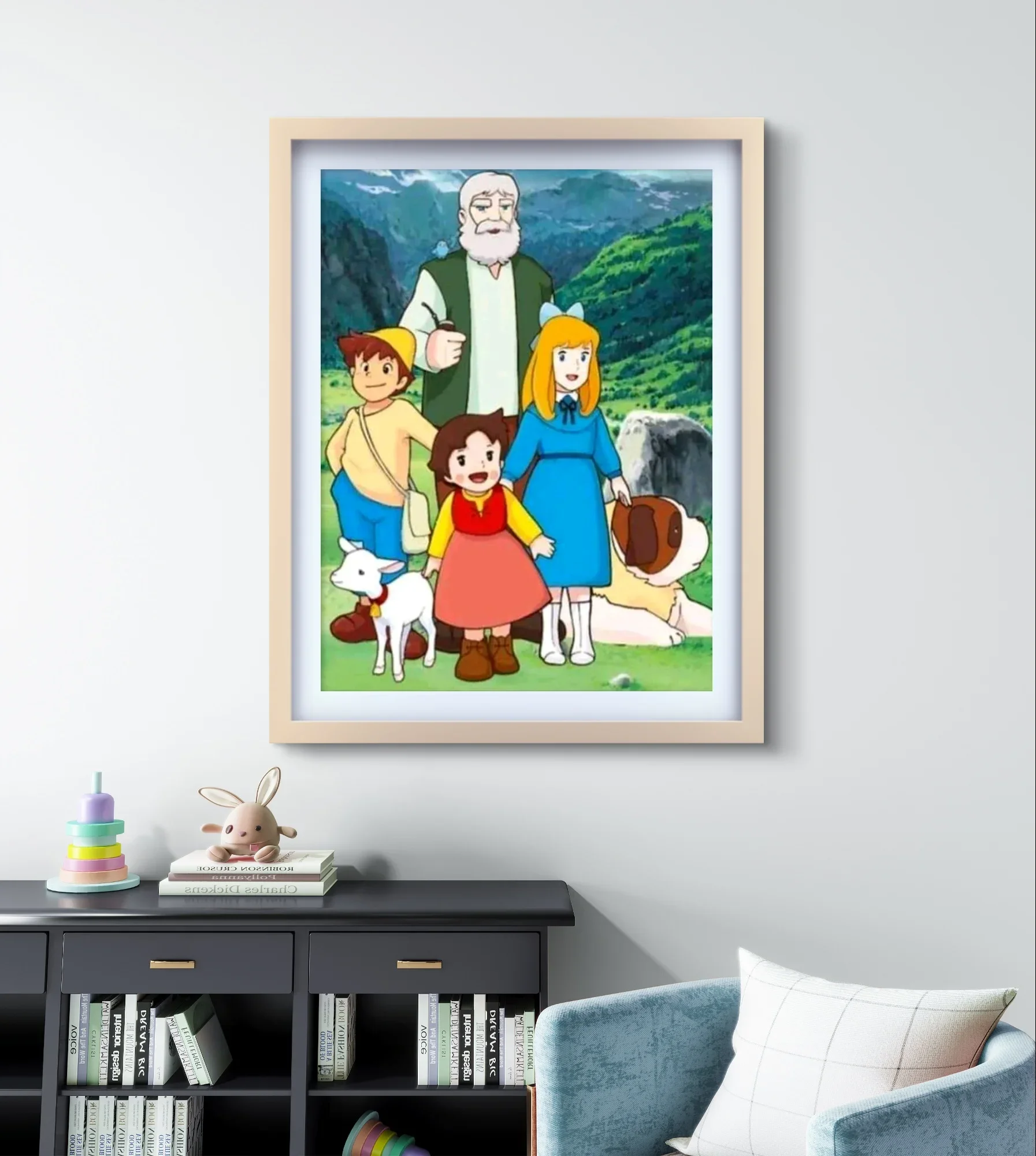 فتاة هايدي 5D الماس طقم الطلاء فتاة جبال الألب فسيفساء ملصقات DIY الماس التطريز ديكور المنزل الاطفال هدية