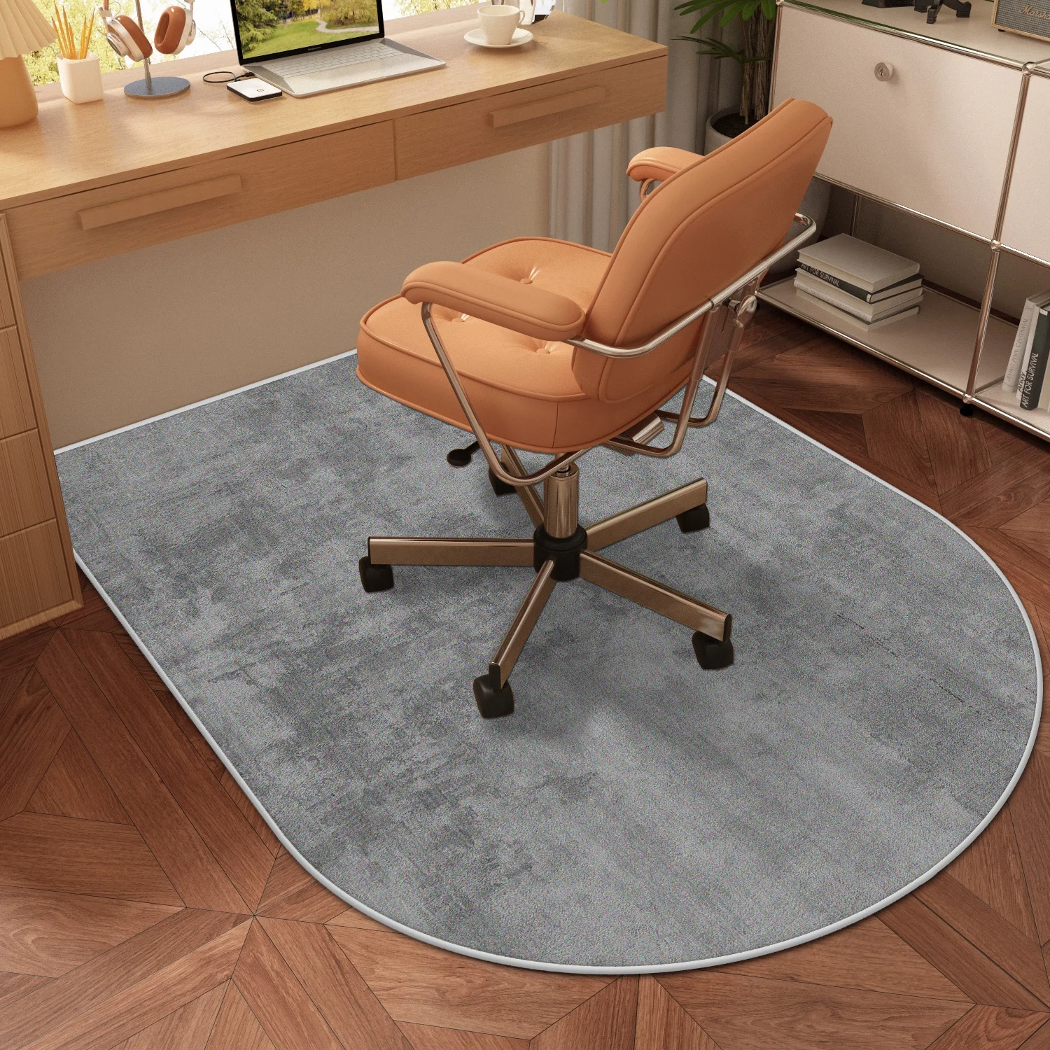 Light Luxury Solid Color Non-slip Study Carpet Decoration Bedroom Gaming Room Soft Rug Easy Clean Lint-free Tables Chairs Mats