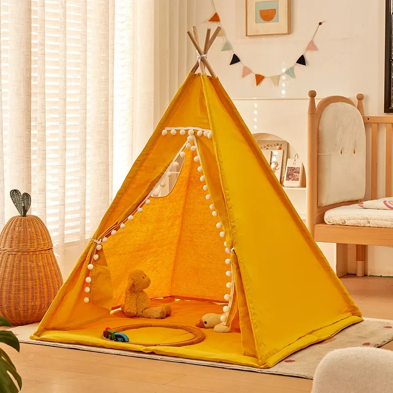 New Trend Indoor Kids Tent Playhouse Triangle Baby Toys Pretend Play Play House Indoor Children's Tent Game House Game Toy House