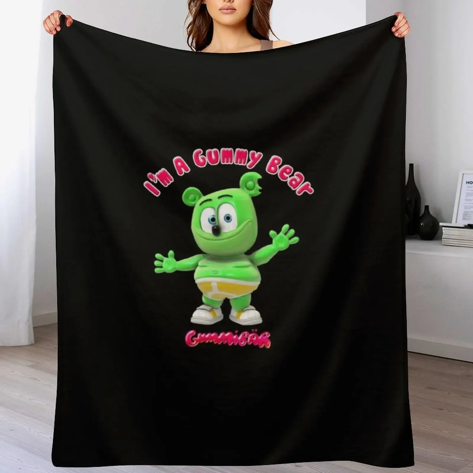 I'm A Gummy Bear Throw Blanket Multi Use Warm Blanket for Living Room Bedroom