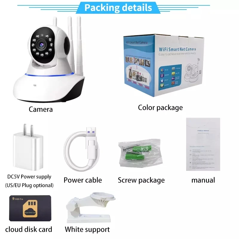 1080P HD Indoor Wireless IP Camera 360° Rotation Baby Monitor with Night Vision Motion Alarm Pet Security Cam