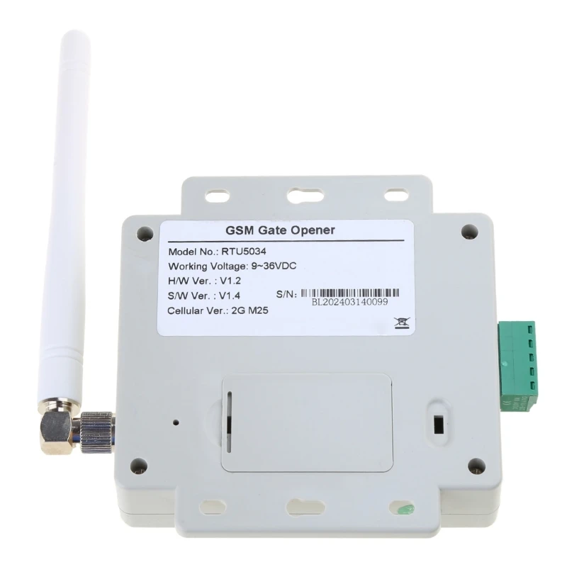 Imagem -05 - Gsm 2g Rtu5034 Abridor Portão Garagem sem Fio Controle Remoto Unidade Interruptor Relé Chamada Gratuita Suporta 200 Branco