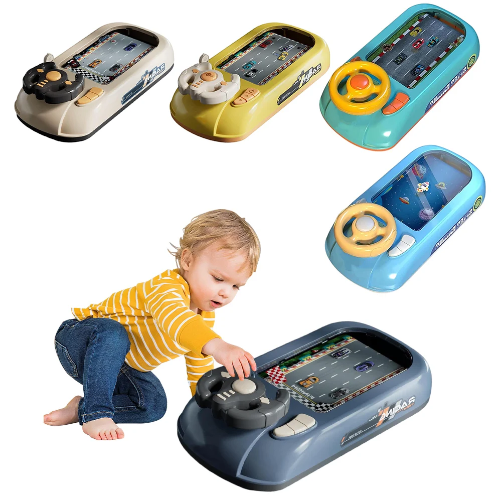 Driving Simulator Musical Toddler Simulated Driving Racing Car Game Interactive Simulation Racing Toy for Boys Girls Xmas Gifts