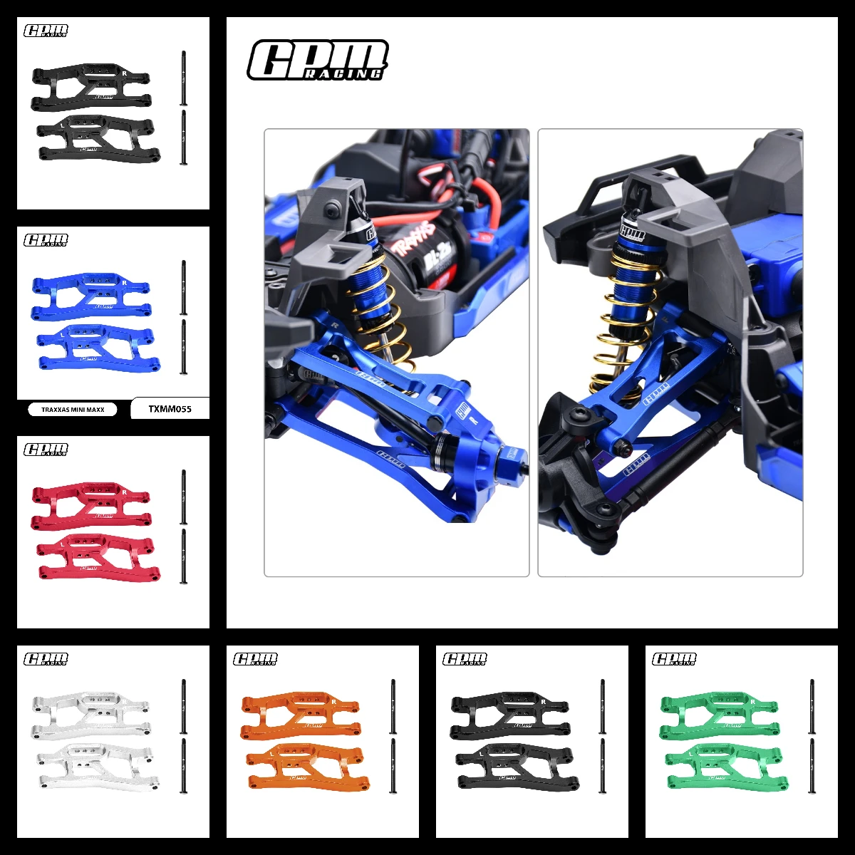 

GPM TRAXXAS Mini Maxx Monster Truck-107154-1 For 7075 Alloy Front Lower Suspension Arms