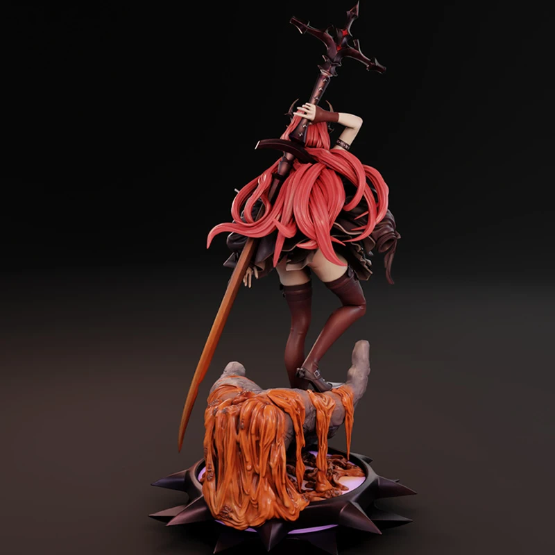 30CM Game Character 5962 Surtr NSFW Arknights 3D Printing Unassembled Unpainted Custom Jigsaw Puzzle GK Figure Model Kit T_0105