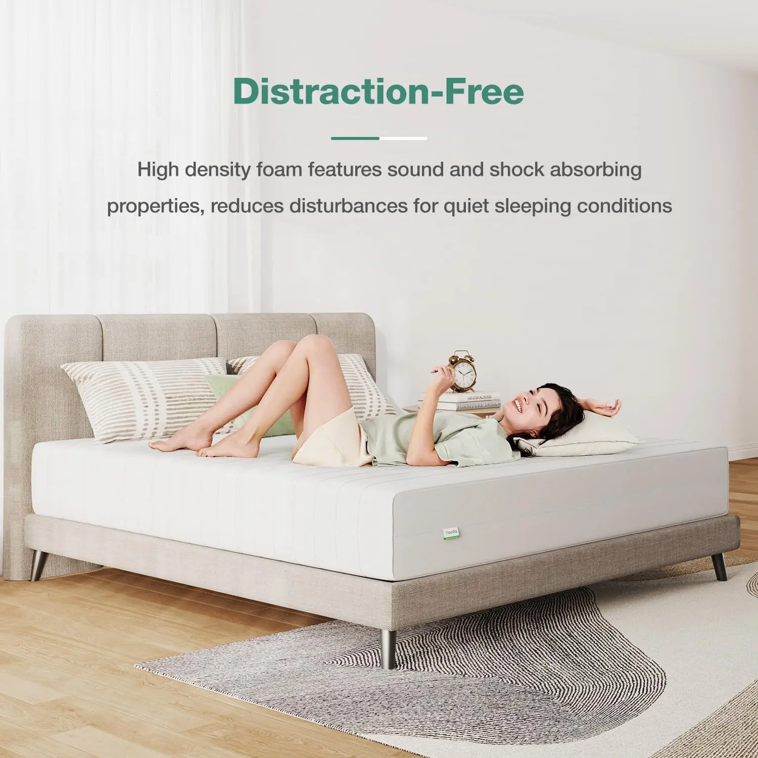 مرتبة كينج مقاس 12 بوصة مرتبة نوم مزدوجة الجانب مقاس كينج مع غطاء قماش قابل للتنفس للمرتبة القابلة للطي على الجانب الخلفي