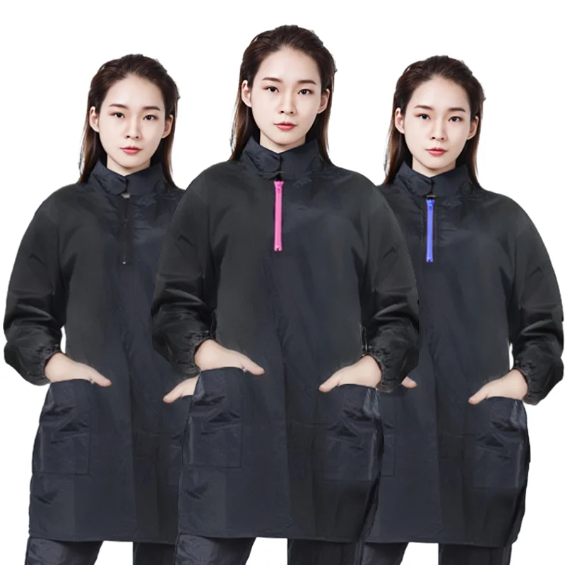 Long Sleeve Pet Groomer Work Clothes Waterproof Overalls Non Stick Hair Pet Grooming Uniforms Anti-hair Breathable Gown Y1128