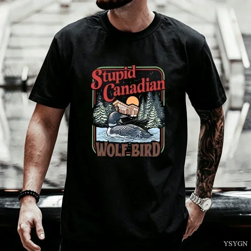Stupid Canadian Wolf Bird Comfort Colors Shirt Heated Rivalry Inspired Cotton Men Shirt Team Hollander Ilya Rozanov Tees Tops