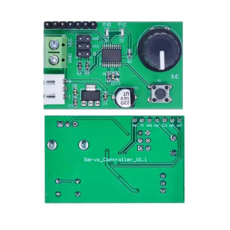 new--PWM MG996 SG90 Servo Controller Knob Dual-Channel Serial Control Board Switch Test Board