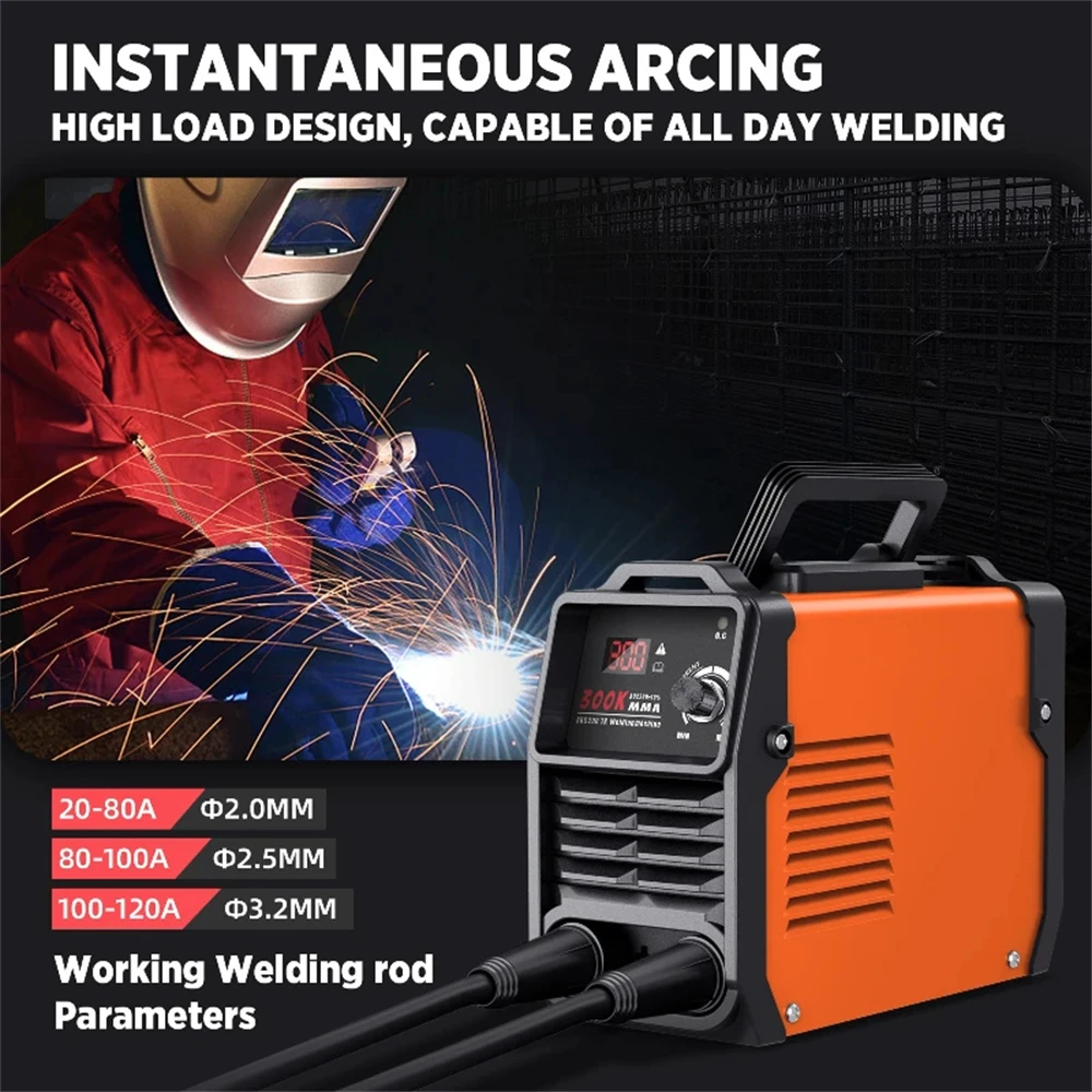Tragbares 300K MMA-Lichtbogenschweißgerät, Inverter-Schweißmaschine, 220V, elektrische Schweißausrüstung für DIY-Schweißarbeiten und Elektroarbeiten – Detail 7