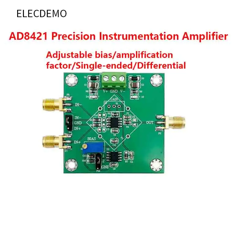 Low Noise Instrumentation Amplifier Module, MV Microvolt Signal Amp, Single/Diff Input, High CMRR, Precision PCB,AD8421/AD8429
