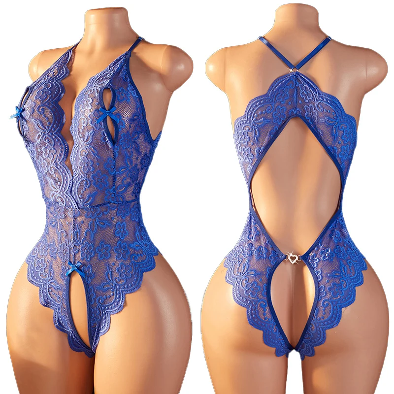 Transparent Sexy Lingerie For Women 18 Hot Erotic Underwear Sexy Costume Lace Open Crotch Lingerie Set Bodysuit Lingerie image 4