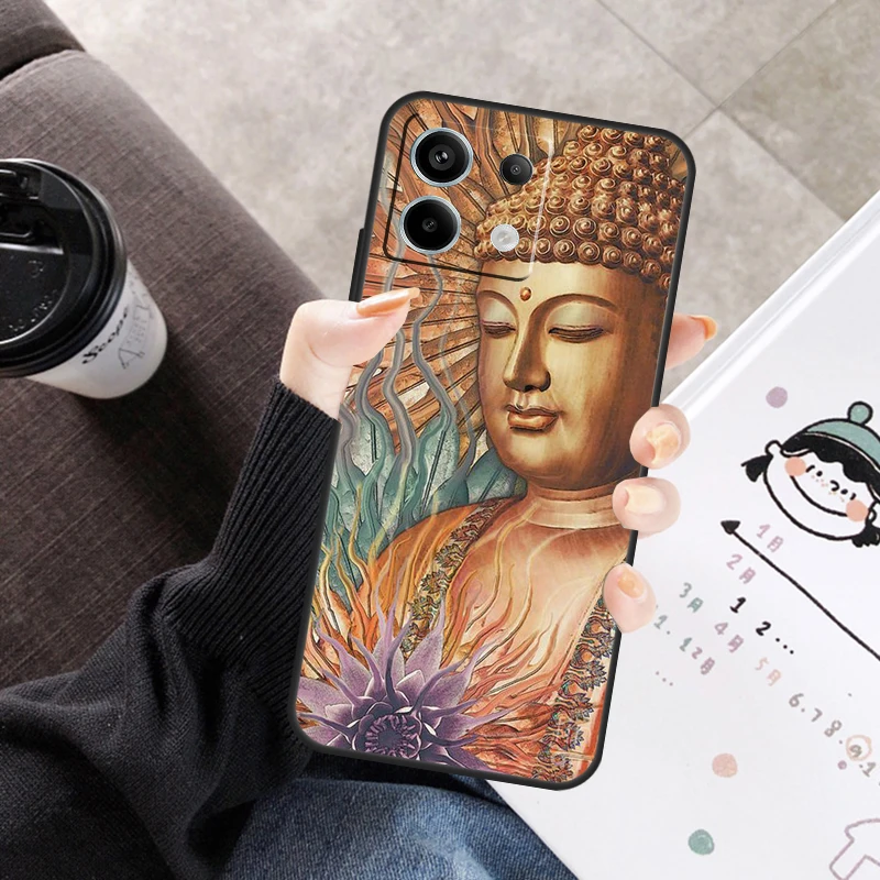 Buddha Cover For Xiaomi Redmi Note 14 Pro 9 10 11 12 13 Pro 11S 12S Case For Redmi 14C 12C 10C 13C