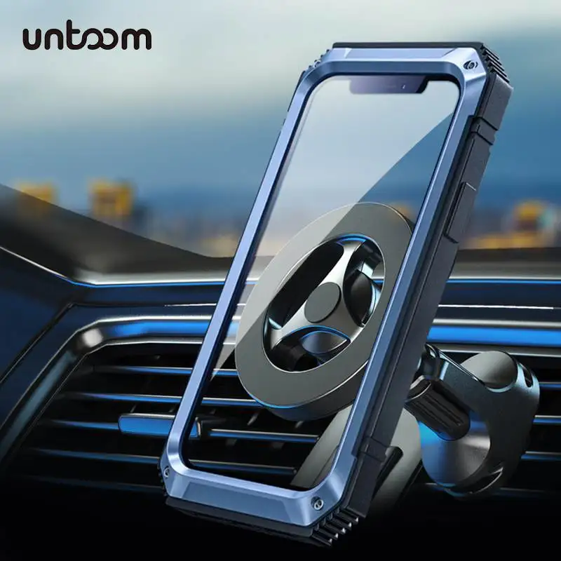 

Magnetic Phone Holder Ring for Car MagSafe Mount for iPhone 14 13 12 Series Metal Hook Magnetic Car Air Vent Phone Holder Mount