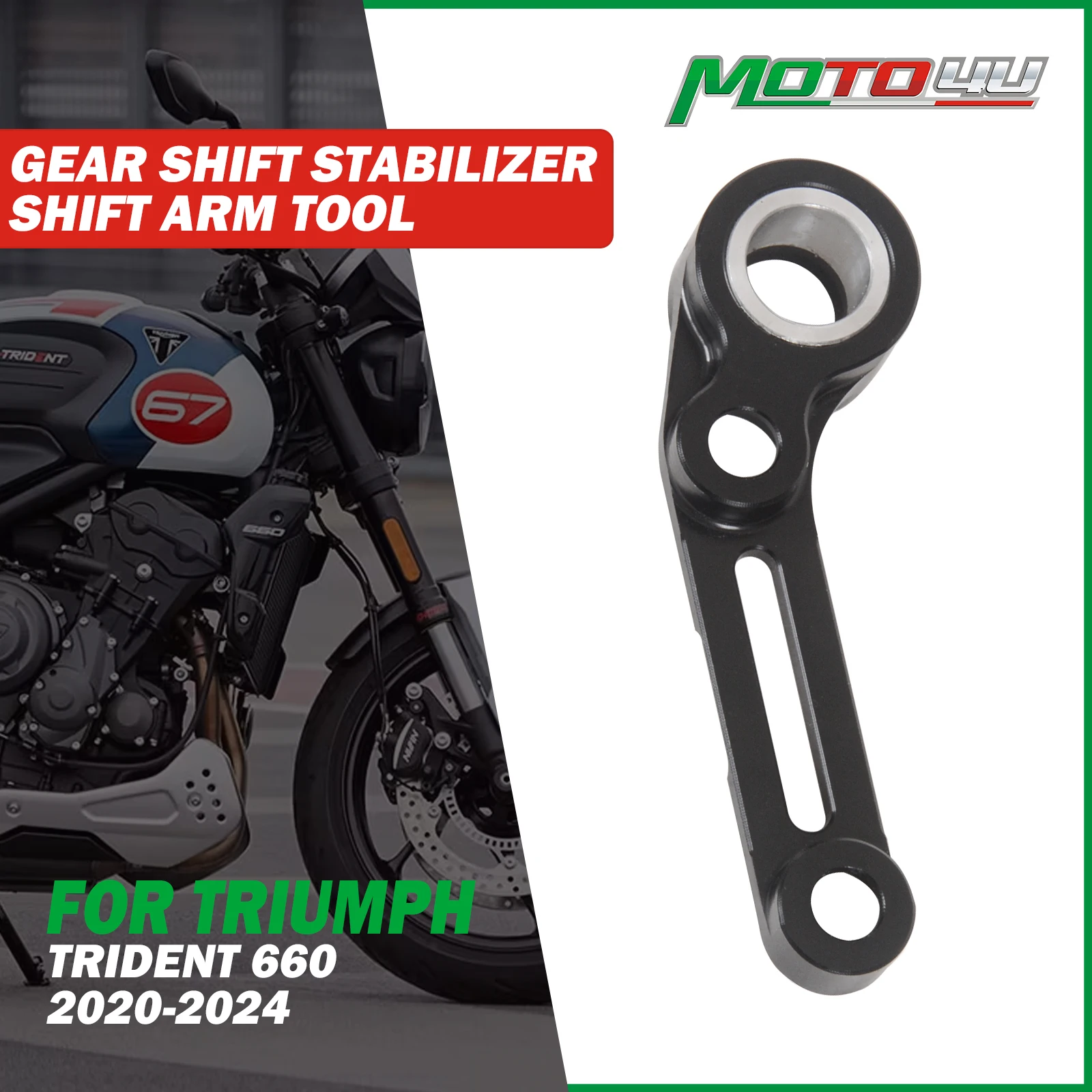 MOTO4U For Triumph Trident 660 2020 2021 2022 2023 2024 TRIDENT660 Motorcycle Aluminum Gear Shift Stabilizer Shift Arm Tool