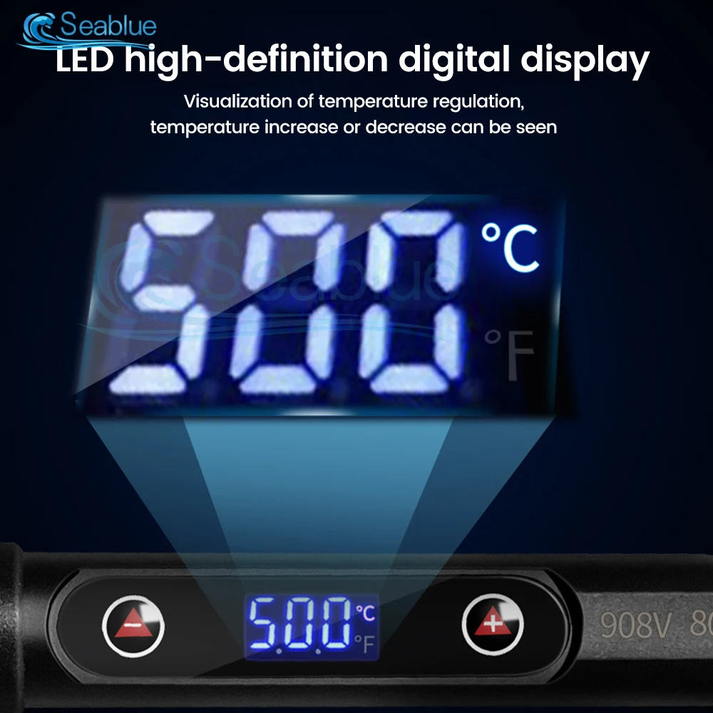 R￩glable temp￩rature affichage num￩rique fer ￠ souder ￩lectrique 80W 220V / 110V LCD fer ￠ souder DIY outil de r￩paration de soudage