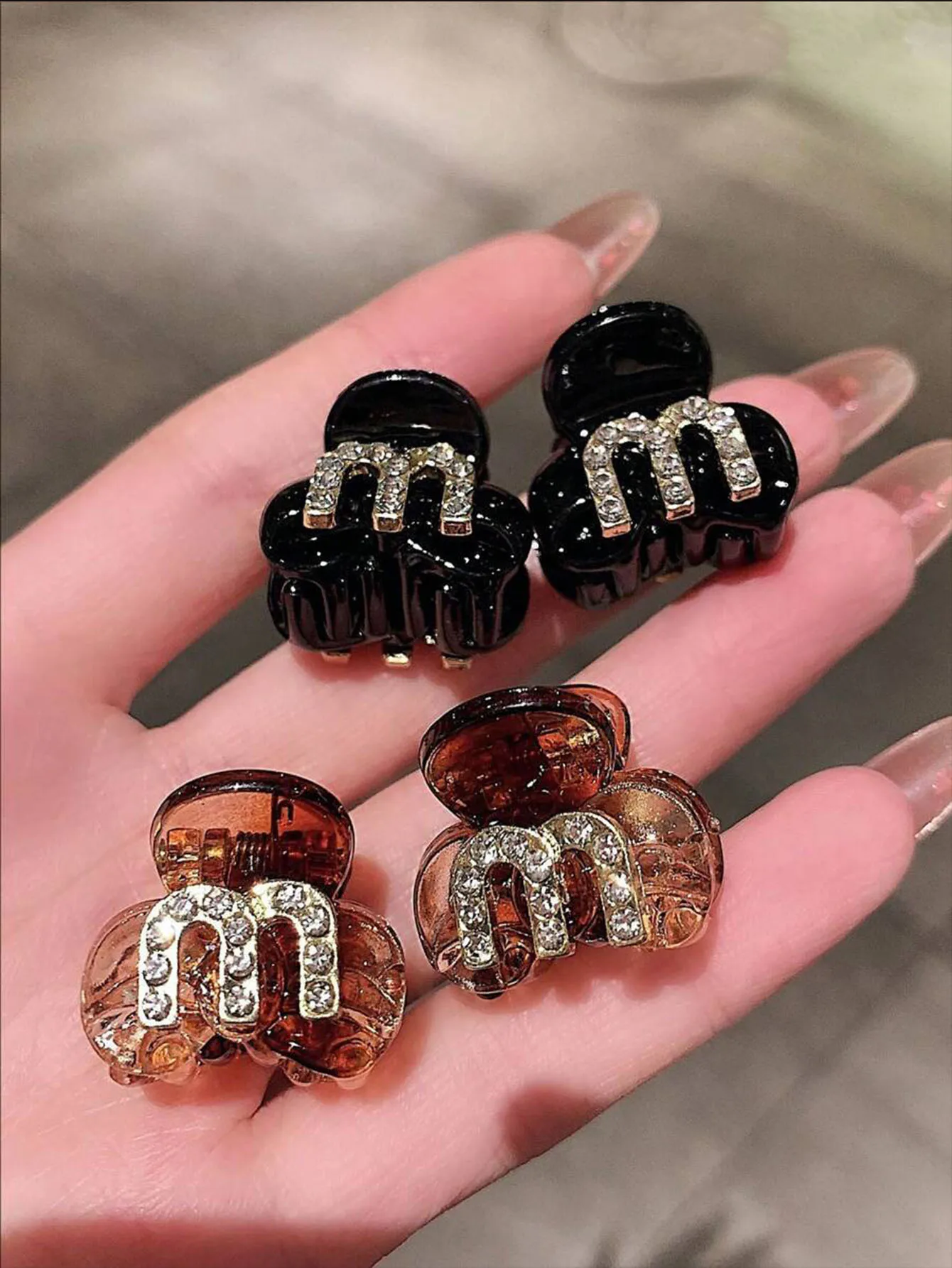 Neue Acryl Strass Pony Seite Haar Clip Stirn Clip Glänzenden Kopfschmuck Haar Clip Greifen Frauen Mädchen Haar Stil Zubehör – Detail 5