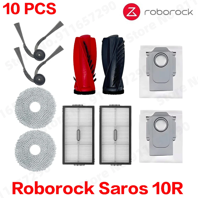 Roborock Saros 10R reserveonderdelen Hoofdzijborstel Hepa-filter Mopdoek Stofzak Accessoires obot Stofzuigers Kit - afbeelding 1