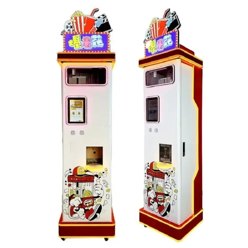 Professional Custom Commercial Popcorn Making Vending Machine 10 Inch Touch Screen Automatic Popcorn Machine for Cinema Engine